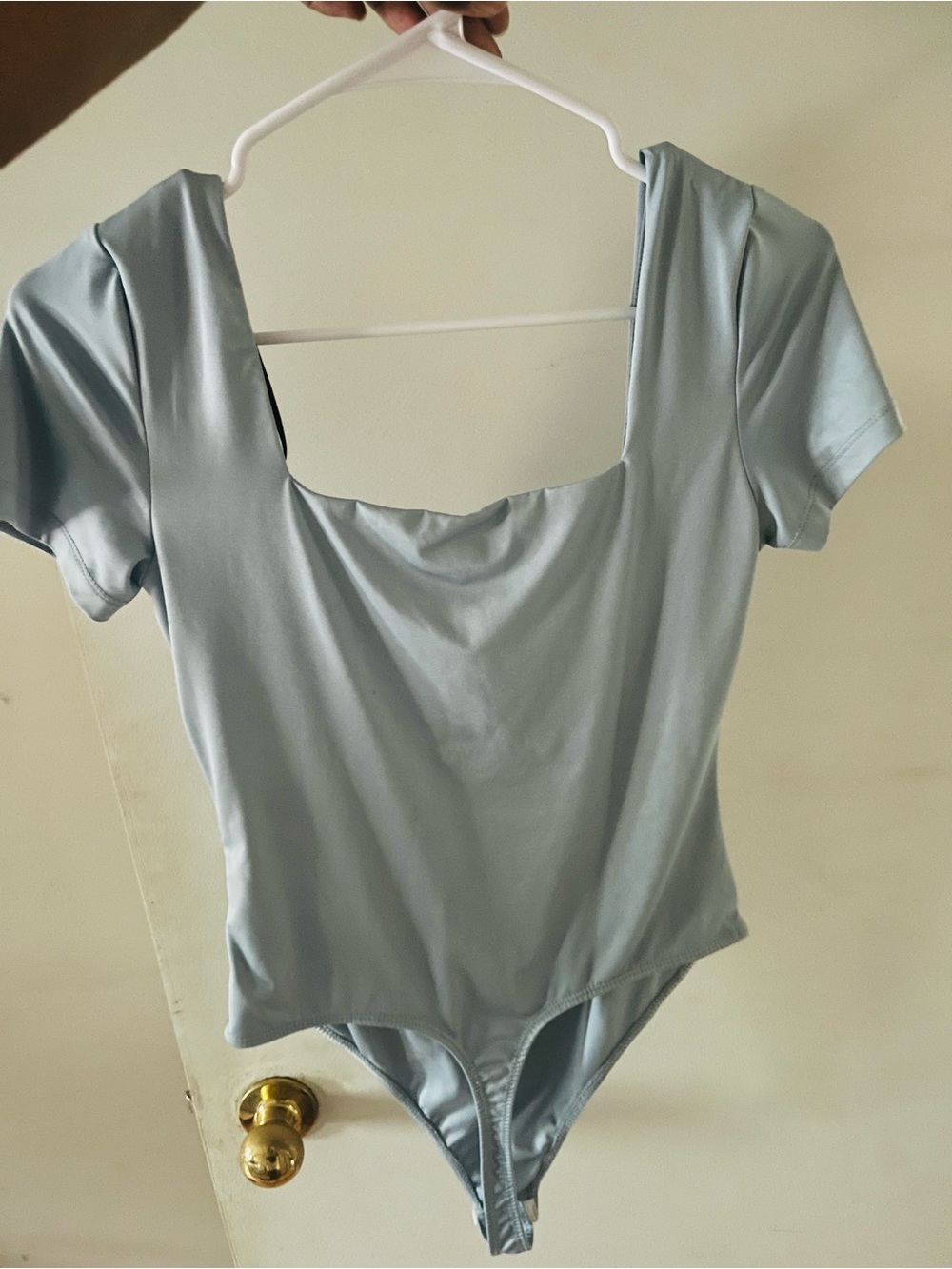 Urban Planet Light Blue Square Neck Bodysuit